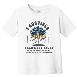 I Survived Nashville Night Three Eras Tour Nashville Night Toddler T-Shirt