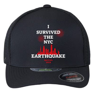 I Survived Nyc Earthquake 2024 Flexfit Unipanel Trucker Cap