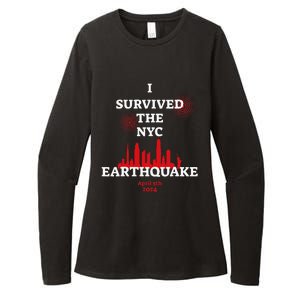 I Survived Nyc Earthquake 2024 Womens CVC Long Sleeve Shirt