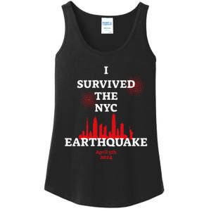 I Survived Nyc Earthquake 2024 Ladies Essential Tank