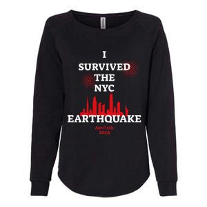 I Survived Nyc Earthquake 2024 Womens California Wash Sweatshirt