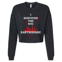 I Survived Nyc Earthquake 2024 Cropped Pullover Crew