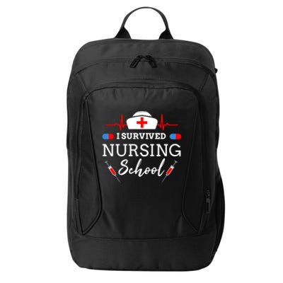 I Survived Nursing School Gift City Backpack