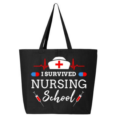 I Survived Nursing School Gift 25L Jumbo Tote