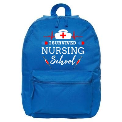 I Survived Nursing School Gift 16 in Basic Backpack