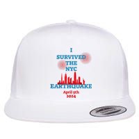 I Survived Nyc Earthquake April 5th 2024 East Coast Flat Bill Trucker Hat