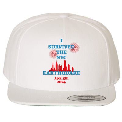 I Survived Nyc Earthquake April 5th 2024 East Coast Wool Snapback Cap