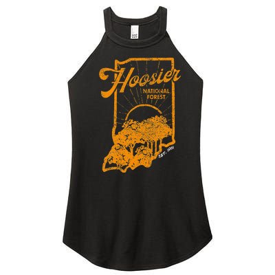 Indiana State National Forest Retro Vintage Women’s Perfect Tri Rocker Tank