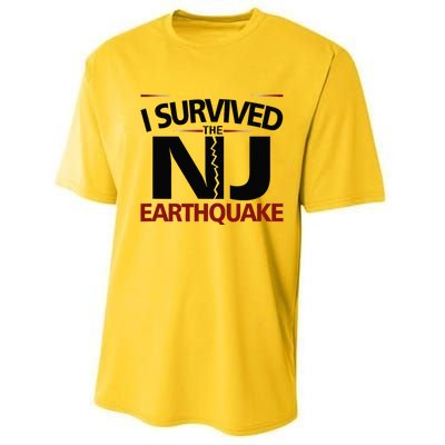 I Survived Nj Earthquake 2024 Performance Sprint T-Shirt