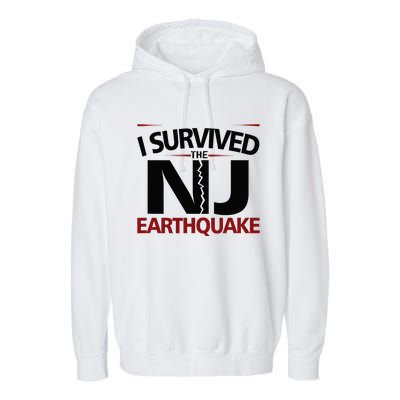 I Survived Nj Earthquake 2024 Garment-Dyed Fleece Hoodie