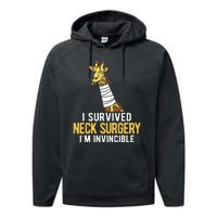 I Survived Neck Surgery Performance Fleece Hoodie