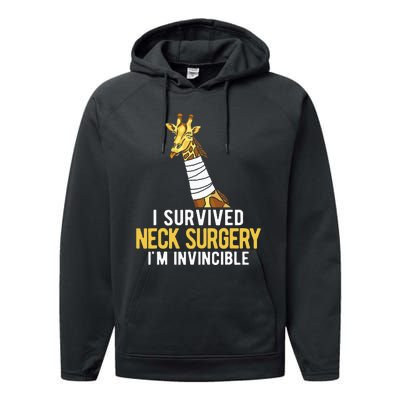 I Survived Neck Surgery Performance Fleece Hoodie