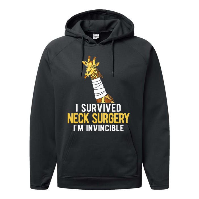 I Survived Neck Surgery Performance Fleece Hoodie