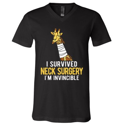 I Survived Neck Surgery V-Neck T-Shirt