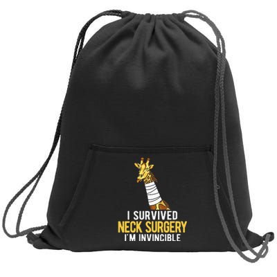 I Survived Neck Surgery Sweatshirt Cinch Pack Bag