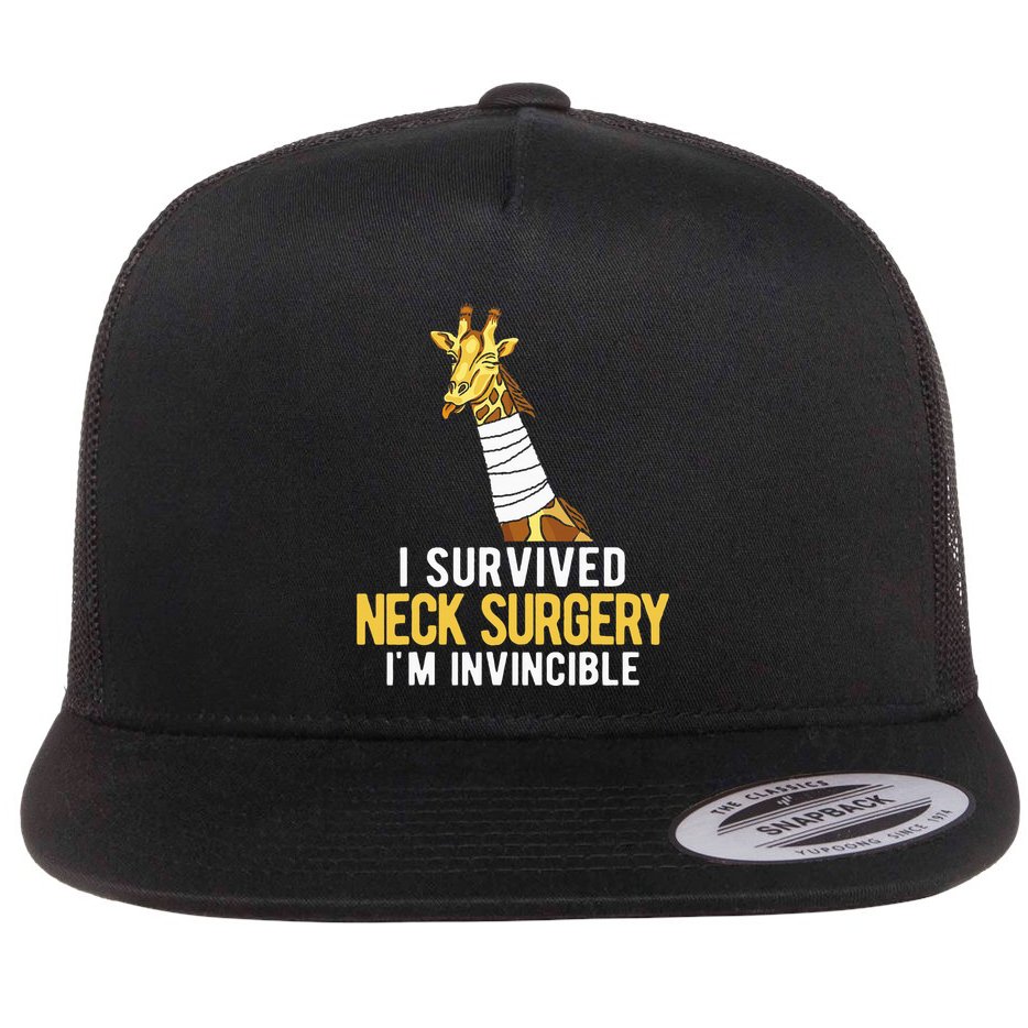 I Survived Neck Surgery Flat Bill Trucker Hat