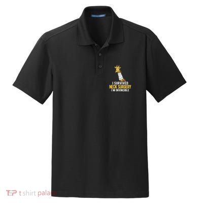 I Survived Neck Surgery Dry Zone Grid Polo