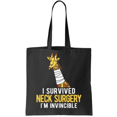 I Survived Neck Surgery Tote Bag