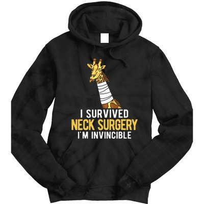 I Survived Neck Surgery Tie Dye Hoodie