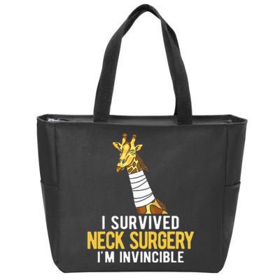 I Survived Neck Surgery Zip Tote Bag