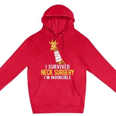 I Survived Neck Surgery Premium Pullover Hoodie