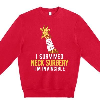 I Survived Neck Surgery Premium Crewneck Sweatshirt