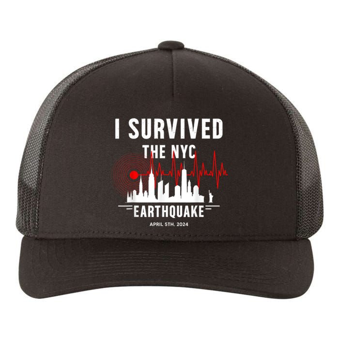 I Survived Nyc Earthquake 2024 Yupoong Adult 5-Panel Trucker Hat