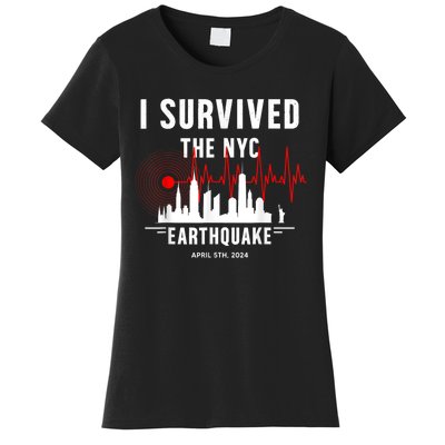 I Survived Nyc Earthquake 2024 Women's T-Shirt