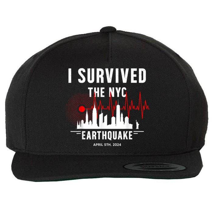 I Survived Nyc Earthquake 2024 Wool Snapback Cap