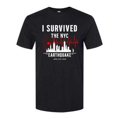 I Survived Nyc Earthquake 2024 Softstyle CVC T-Shirt