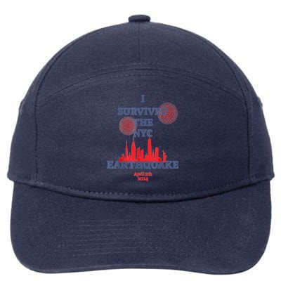 I Survived Nyc Earthquake 2024 7-Panel Snapback Hat