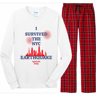 I Survived Nyc Earthquake 2024 Long Sleeve Pajama Set