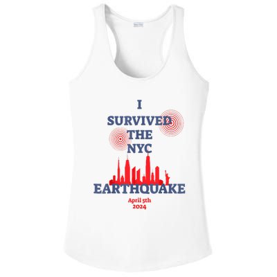 I Survived Nyc Earthquake 2024 Ladies PosiCharge Competitor Racerback Tank