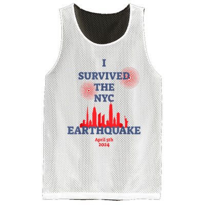 I Survived Nyc Earthquake 2024 Mesh Reversible Basketball Jersey Tank