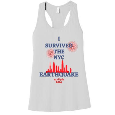 I Survived Nyc Earthquake 2024 Women's Racerback Tank