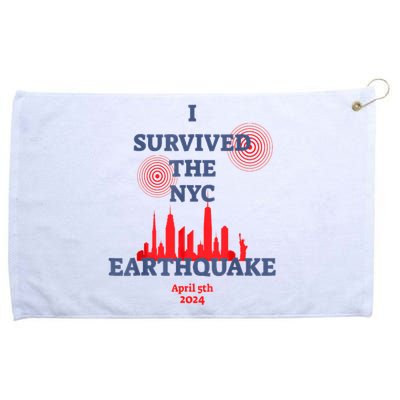 I Survived Nyc Earthquake 2024 Grommeted Golf Towel