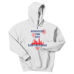 I Survived Nyc Earthquake 2024 Kids Hoodie