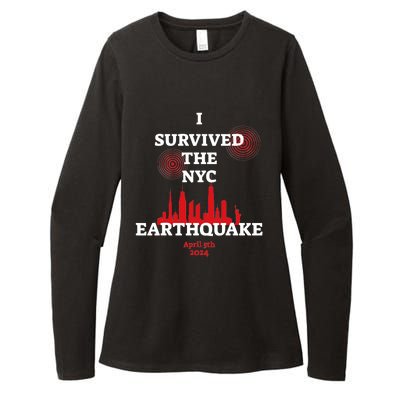 I Survived Nyc Earthquake 2024 Womens CVC Long Sleeve Shirt