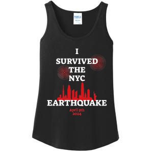 I Survived Nyc Earthquake 2024 Ladies Essential Tank