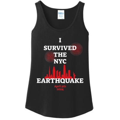 I Survived Nyc Earthquake 2024 Ladies Essential Tank