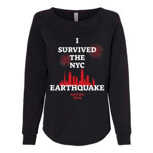 I Survived Nyc Earthquake 2024 Womens California Wash Sweatshirt