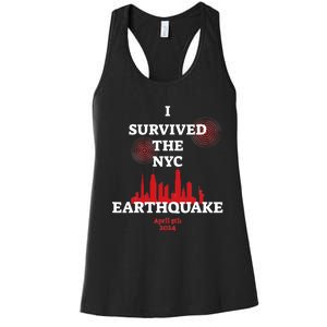 I Survived Nyc Earthquake 2024 Women's Racerback Tank