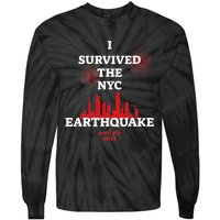 I Survived Nyc Earthquake 2024 Tie-Dye Long Sleeve Shirt