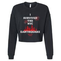 I Survived Nyc Earthquake 2024 Cropped Pullover Crew