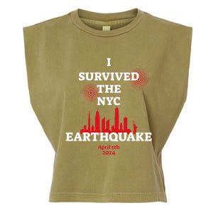 I Survived Nyc Earthquake 2024 Garment-Dyed Women's Muscle Tee