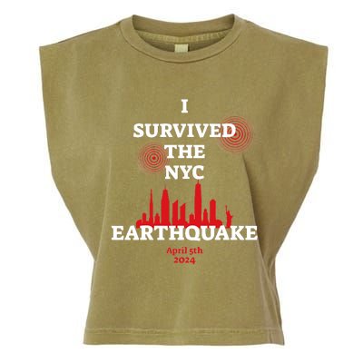 I Survived Nyc Earthquake 2024 Garment-Dyed Women's Muscle Tee