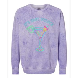 ItS Shots OClock Tequila & Whiskey Lover Drinking Wine Colorblast Crewneck Sweatshirt