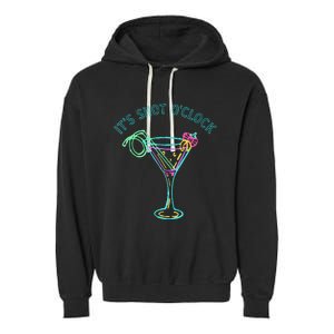 ItS Shots OClock Tequila & Whiskey Lover Drinking Wine Garment-Dyed Fleece Hoodie