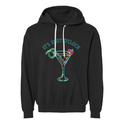 ItS Shots OClock Tequila & Whiskey Lover Drinking Wine Garment-Dyed Fleece Hoodie