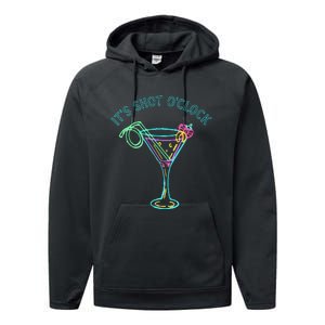 ItS Shots OClock Tequila & Whiskey Lover Drinking Wine Performance Fleece Hoodie